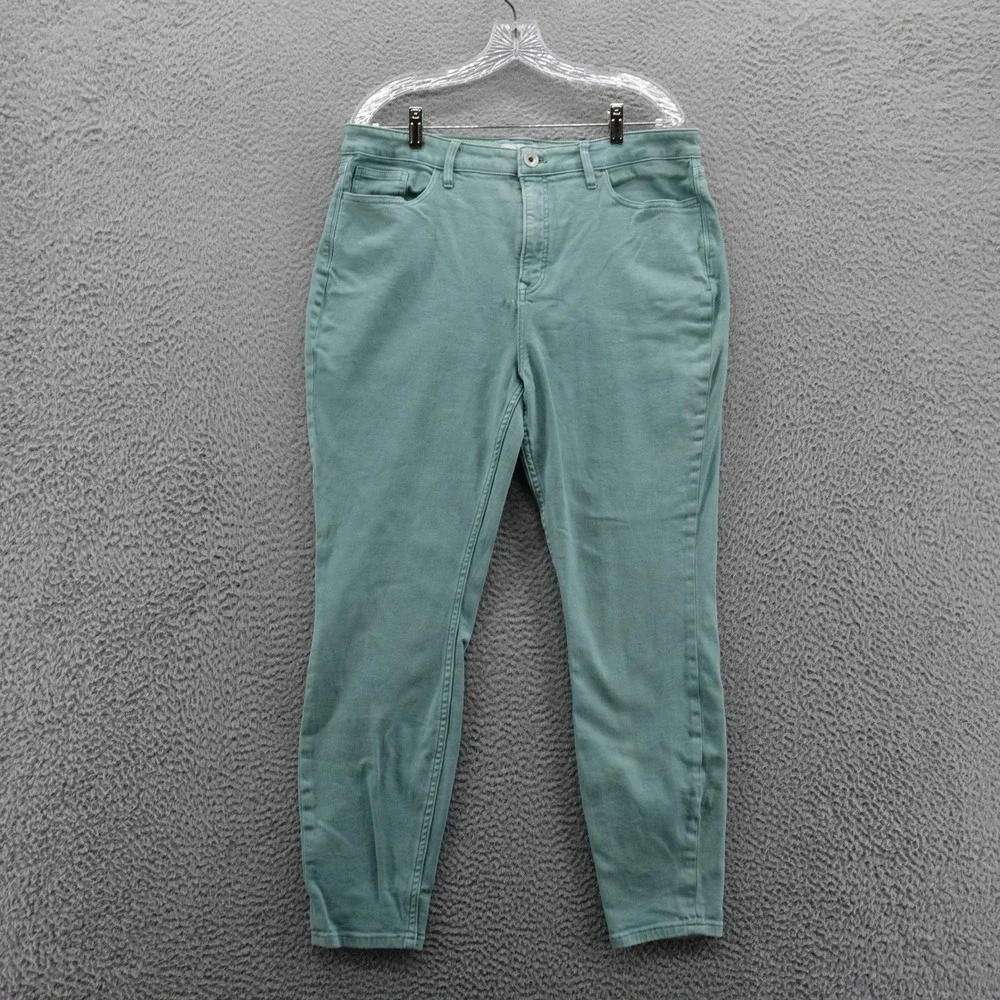 Vineyard Vines High Rise Skinny‎ Jeans 33 Green Womens Ankle Length Stretch